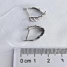 Серьги из серебра с фианитами SOKOLOV 94022464 покрыто  родием с английским замком, фото 3
