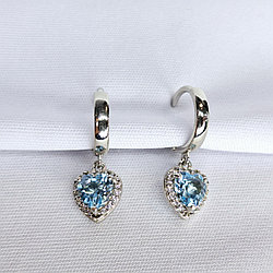 Серьги из серебра с топазами и фианитами SOKOLOV 92022964 серебро с родием