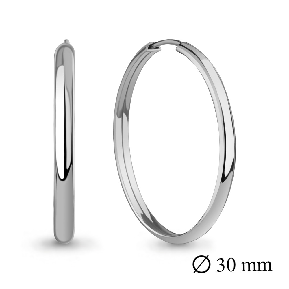 Серьги конго из серебра Aquamarine 32217р.5 серебро с родием