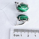 Серьги из серебра с малахитами Diamant 94-320-00912-2 покрыто  родием, фото 3