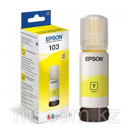 Чернила Epson 103 EcoTank Yellow 65ml C13T00S44A Original - фото 1 - id-p113563607