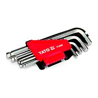 YT-0509 Набор ключей шестигранных 2,0-12 мм CrV с шаром 10 шт YATO