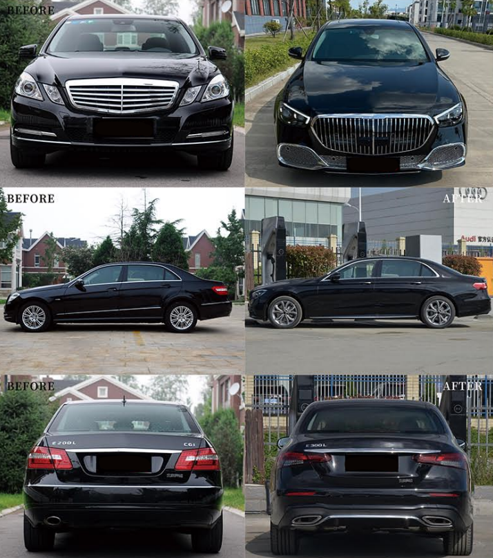 Рестайлинг обвес из Mercedes-Benz E-class W212 2009-2014 в Mercedes-Benz E-class W213 2021 Maybach