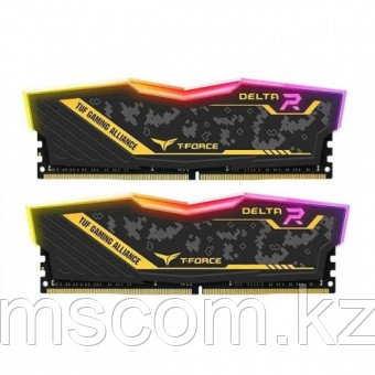 ОЗУ Team DELTA R TUF RGB YELLOW 16Gb(8x2)/3200MHz CL18, 1.35V, TF9D416G3200HC16FDC01 - фото 1 - id-p113545912