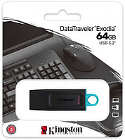 USB- Flash Kingston DTXM/64GB, USB 3.2 Gen 1, черный пластик