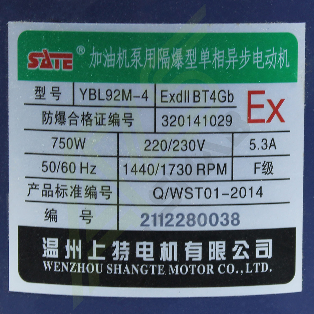 Насос для перекачки топлива 220v, 80л/мин EX (взрывозащищённый) - фото 4 - id-p113641852