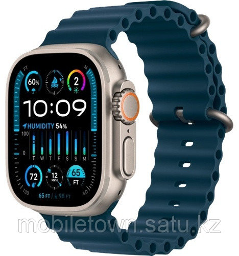 Смарт-часы Apple Watch Ultra Series 2 GPS + Cellular 49 мм серебристый-синий - фото 1 - id-p113642442