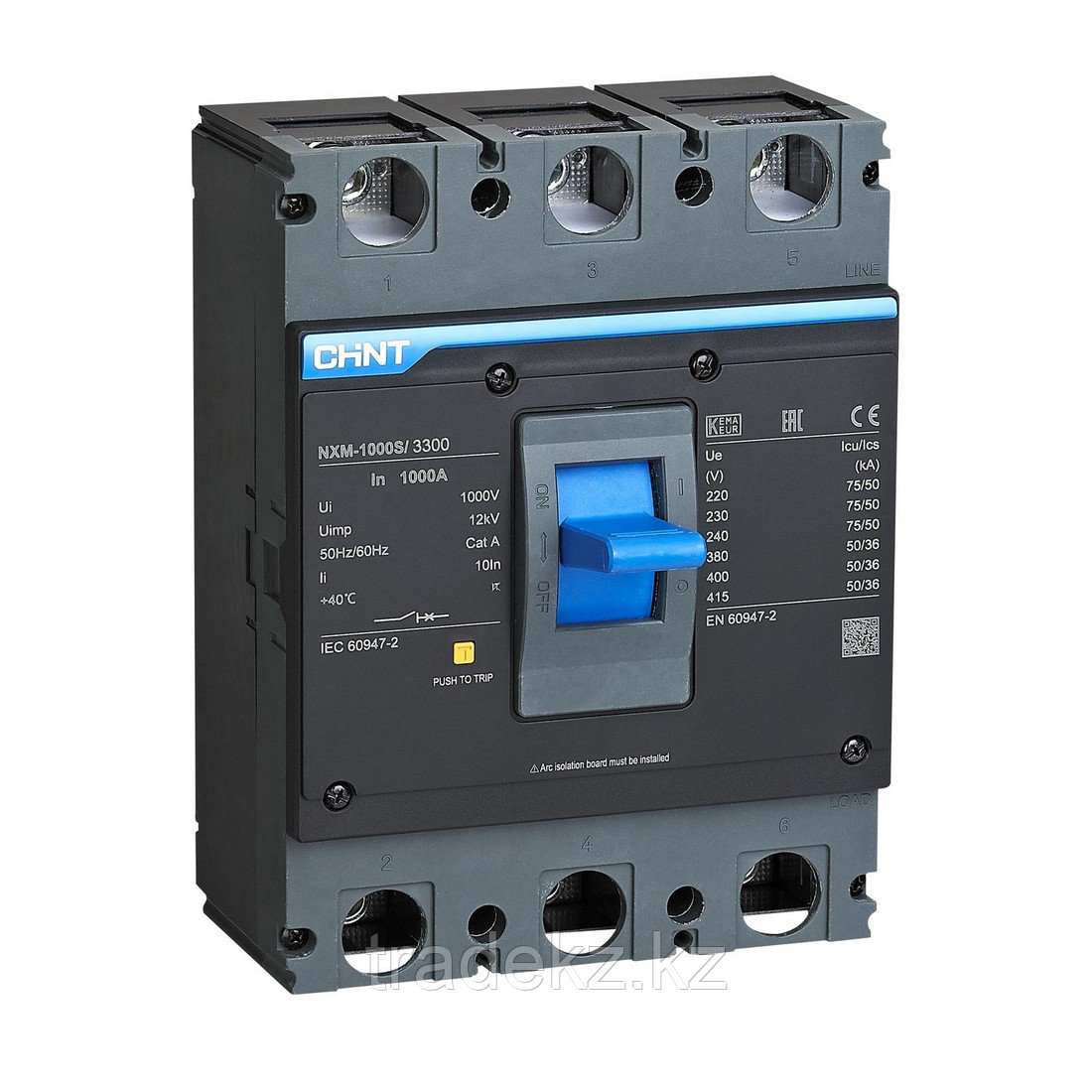 Автоматический выключатель CHINT NXM-1600S/3Р 1250A 50кА регулир. - фото 1 - id-p113642460