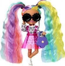 Barbie BRB Кукла экстра Минис 6"Модница с радужными волосами "