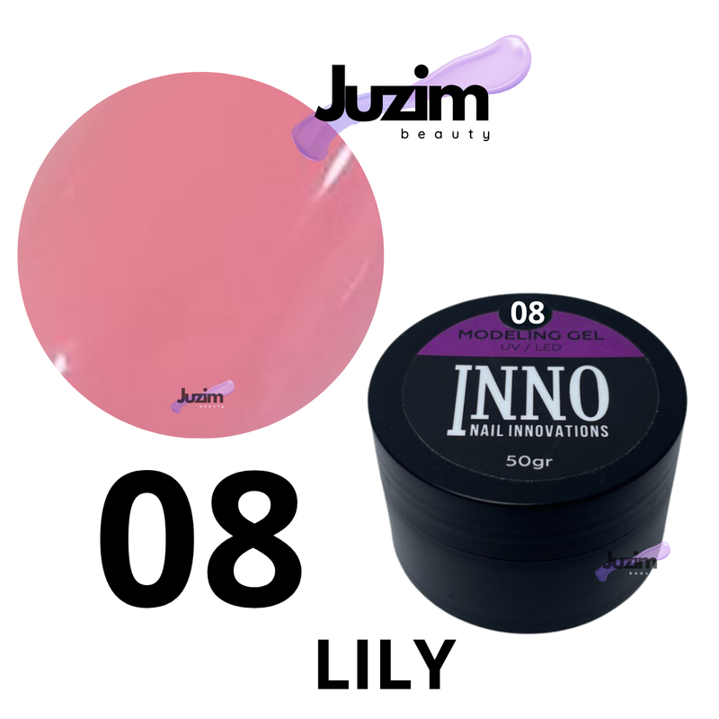 INNO MODELING GEL №08 LILY 50 ml - фото 2 - id-p111771446