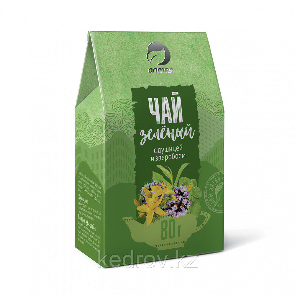 Чай зеленый с душицей и зверобоем "Алтэя", 80гр., фото 1