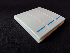 Беспроводной выключатель з-х клавишная панель белая RF433