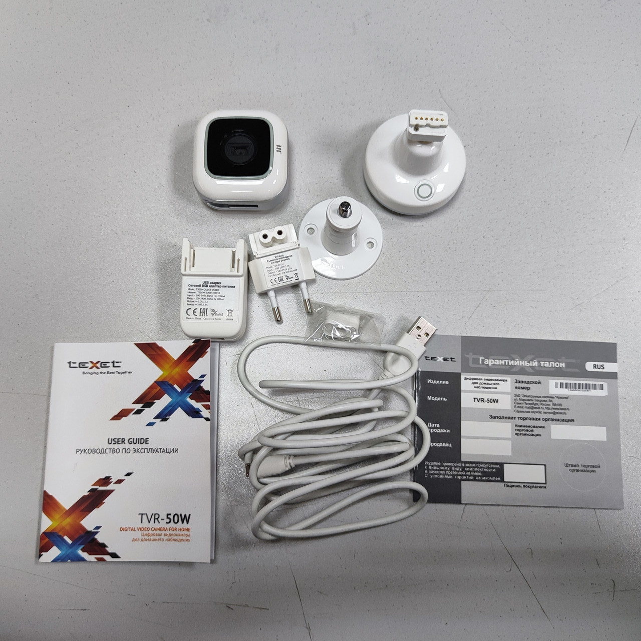 Web-Камера-Видеоняня Texet TVR-50W, 1Mp CMOS, 1280x720/30, USB.