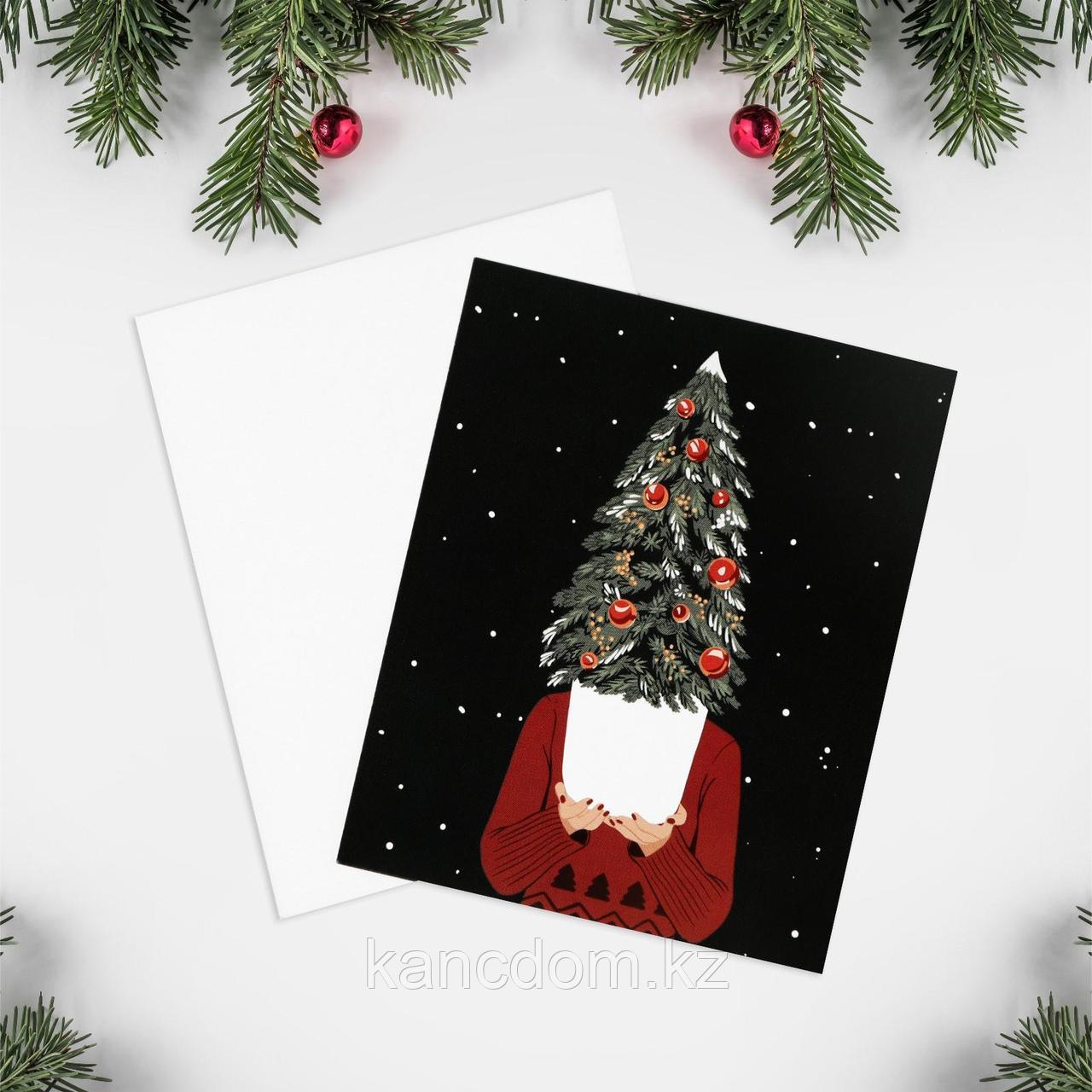 Открытка-мини «Елочка», 8,8 х 10,7 см