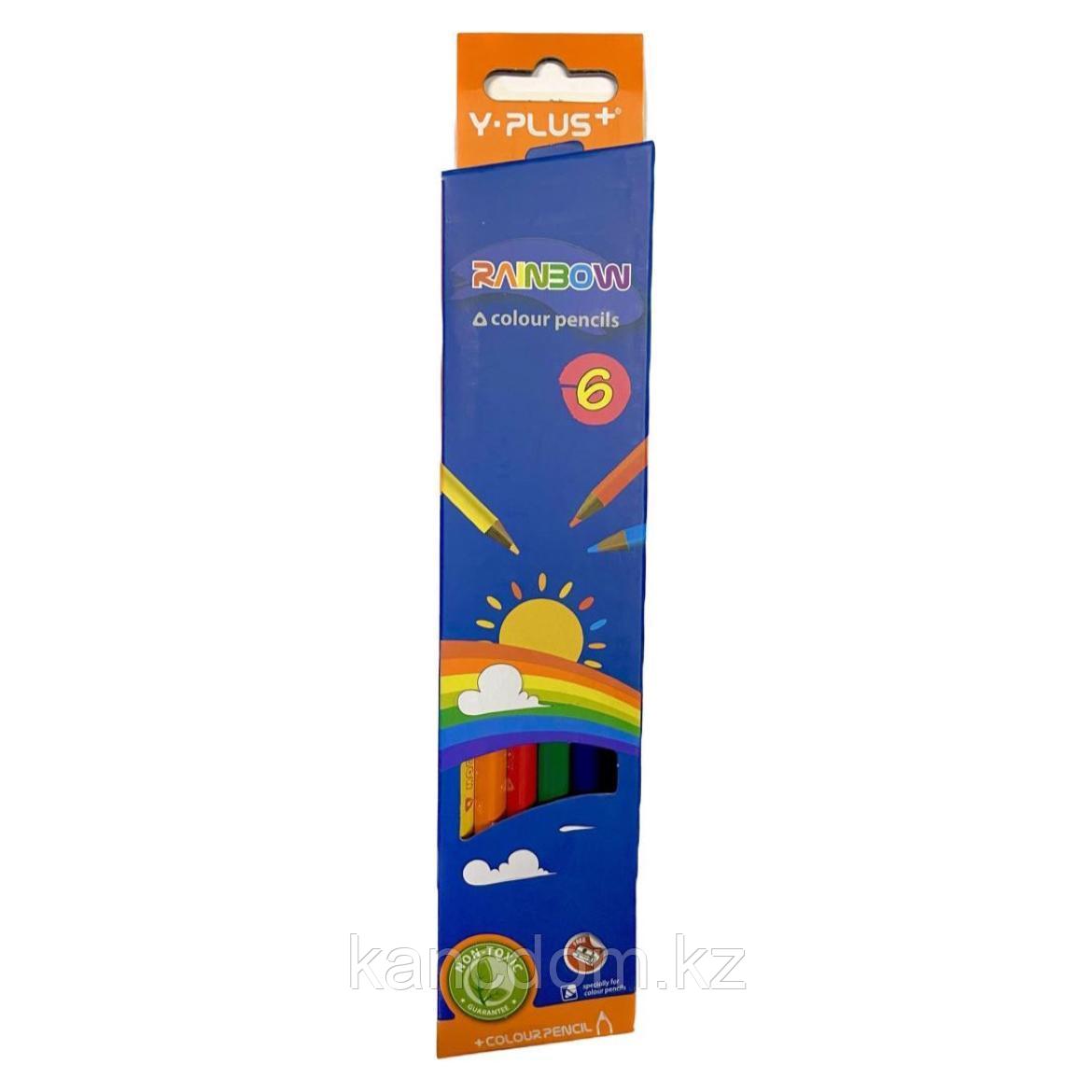 Карандаши цветные "Rainbow" Y-Plus 6 цветов PC110430