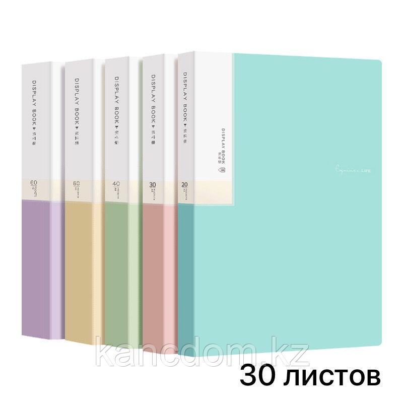 Папка пластиковая 30 вкладышей А4 Chanyi Pastel CY5273