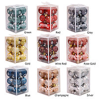 Игрушки ёлочные Merry Christmas Шары маленькие 12 шт, Green