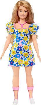 Barbie BARBIE МОДНИЦА С СИНДРОМОМ ДАУНА В ЦВЕТОЧНОМ ПЛАТЬЕ