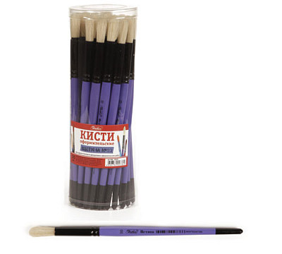 Кисть для рисования "Hatber", №10, круглая, щетина, фото 1