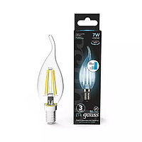 Шам Gauss LED Filament Шам желде 7W E14 580 lm 4100K қадам диммир. 104801207-S