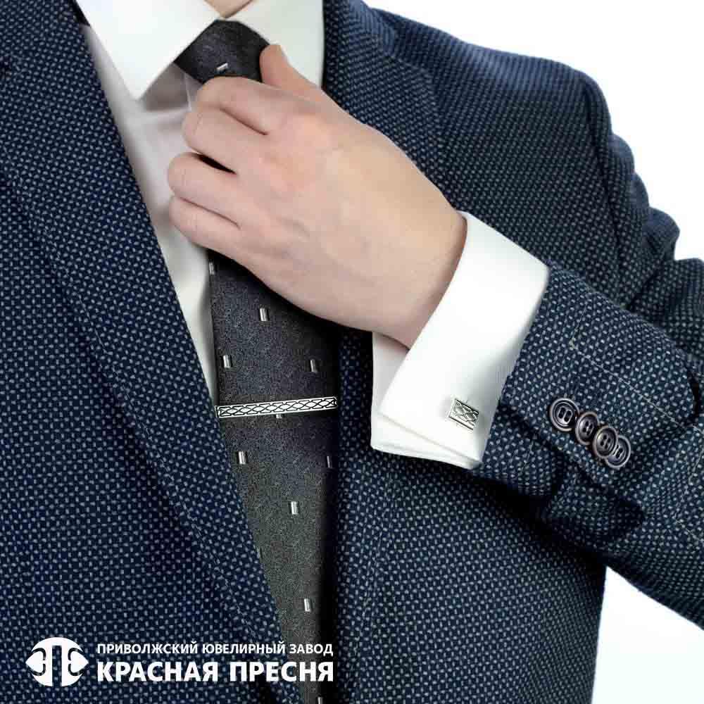 Запонки из серебра без вставок Красная Пресня 93013370 - фото 2 - id-p110356073