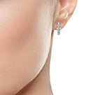 Серьги из серебра дорожка фианит Вознесенский 41-0208 серебро с позолотой, с английским замком, фото 6