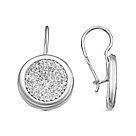 Серьги Красная Пресня 33610784Д серебро с родием вставка стекло, фото 3