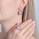 Серьги Красная Пресня 33610784Д серебро с родием вставка стекло, фото 4