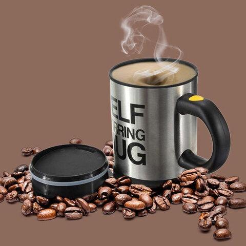Кружка-мешалка автоматическая «Self Stirring Mug» с крышкой (Хаки) - фото 7 - id-p113658044