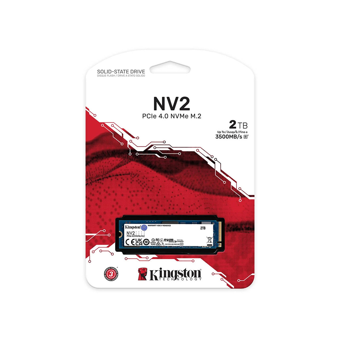 Твердотельный накопитель SSD Kingston NV2 SNV2S/2000G M.2 NVMe PCIe 4.0x4 - фото 2 - id-p113581790