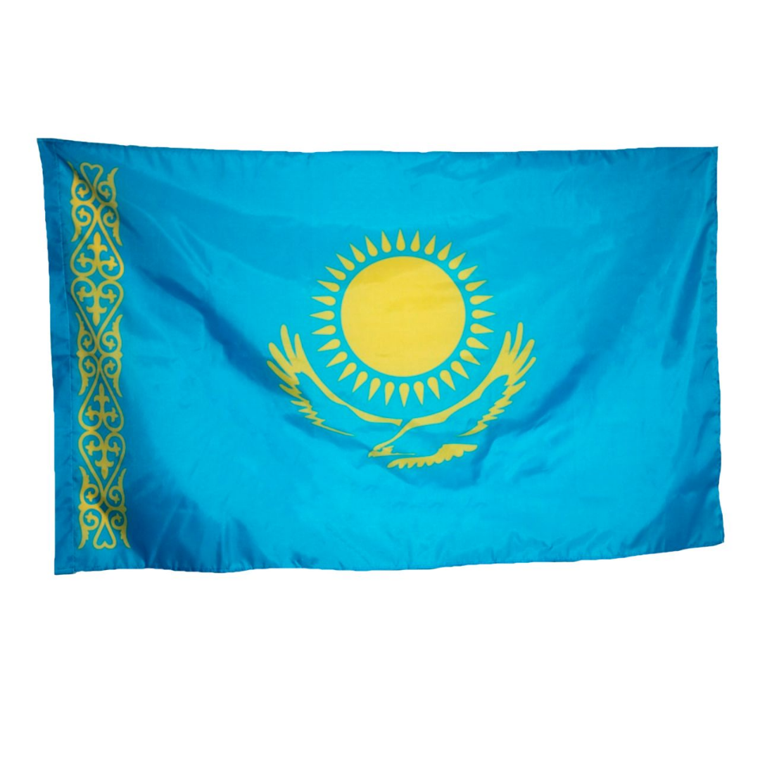 Государственный Флаг Республики Казахстан 0,5x1,0 политекс, фото 1