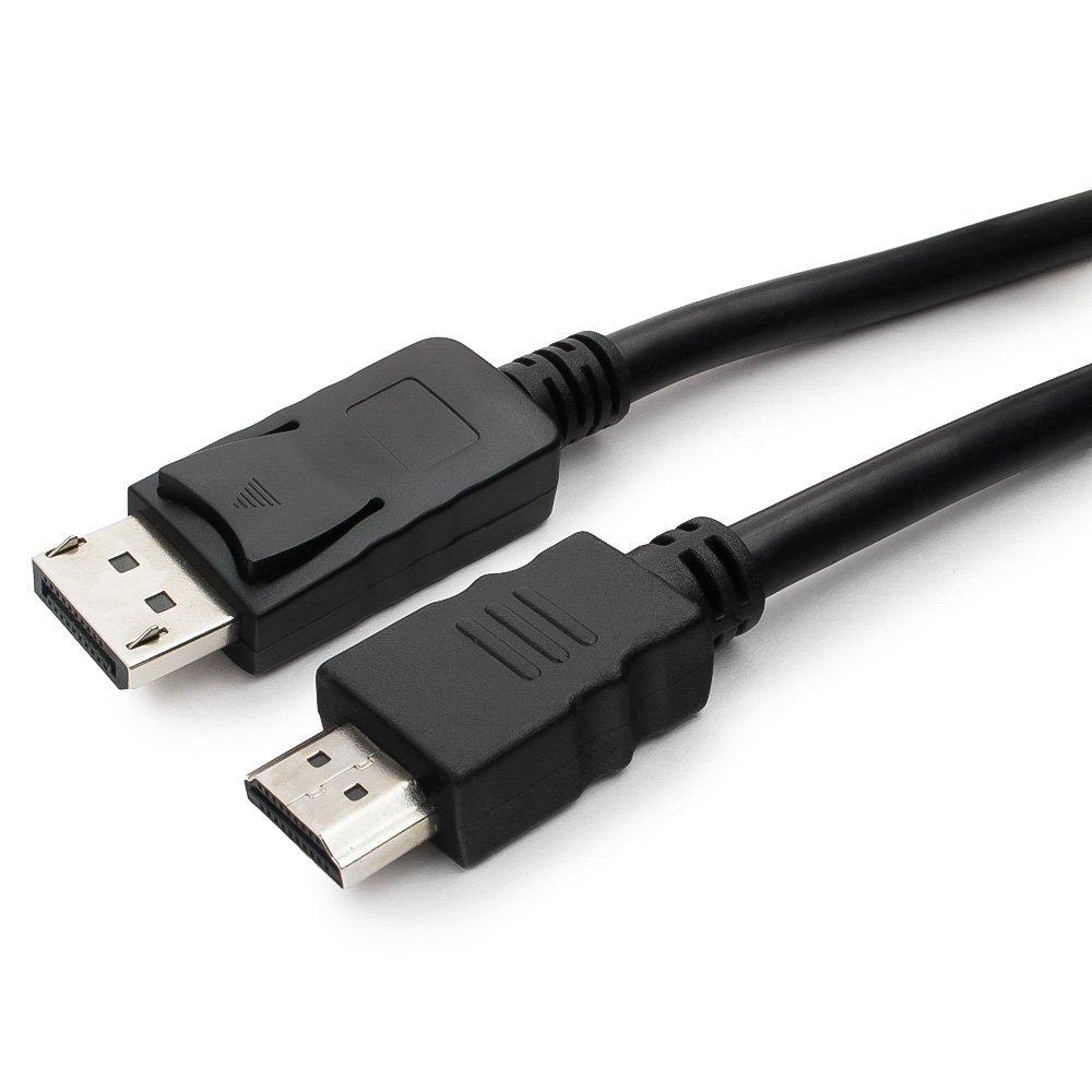 Кабель DisplayPort->HDMI Cablexpert CC-DP-HDMI-10M, 10м, 20M/19M, черный, экран, пакет - фото 1 - id-p113661438