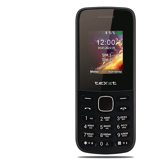 Мобильный телефон Texet TM-117 черный - фото 1 - id-p113661843