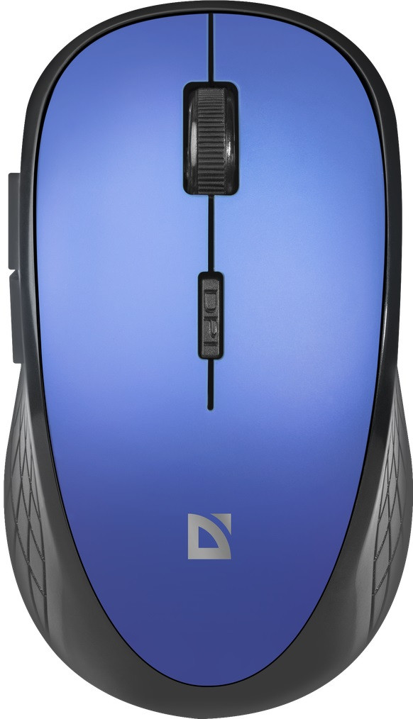 Мышь беспроводная Defender Aero MM-755 6D бесшумная черный-синий