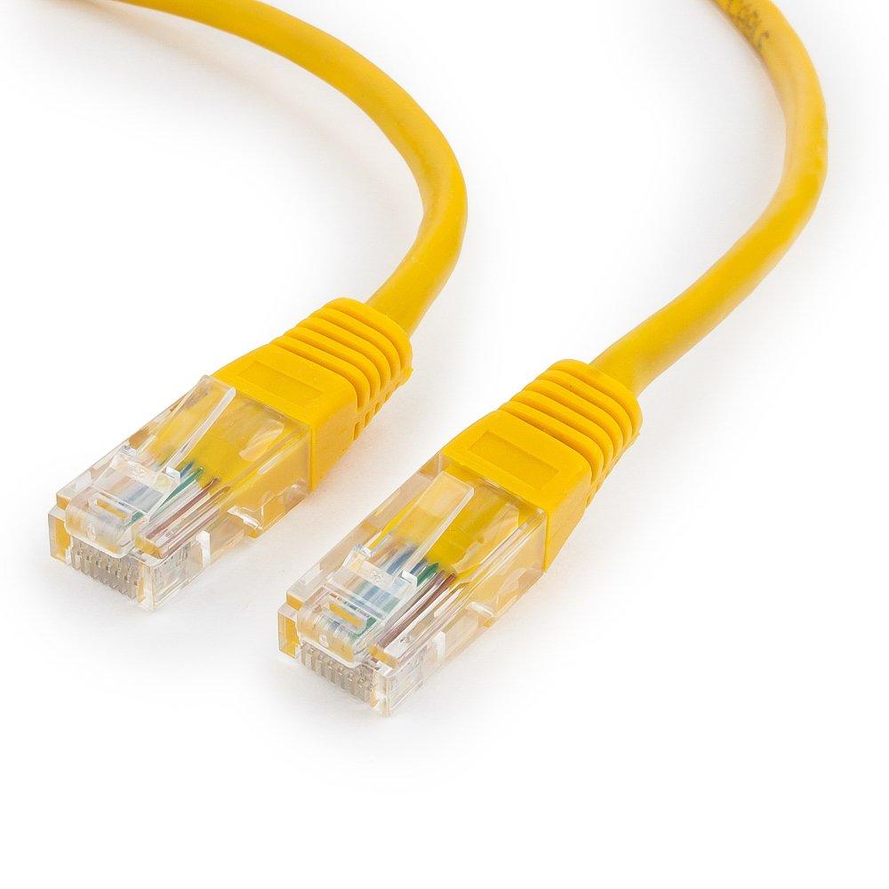 Патч-корд UTP Cablexpert PP12-0.5M/Y кат.5e, 0.5м, литой, многожильный (жёлтый) - фото 1 - id-p113662093