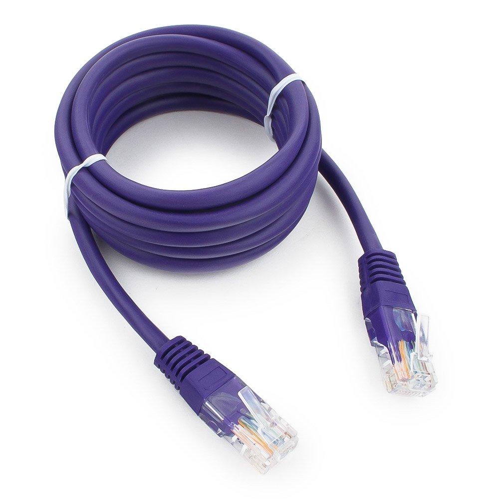 Патч-корд UTP Cablexpert PP12-2M/V кат.5e, 2м, литой, многожильный (фиолетовый) - фото 1 - id-p113662106