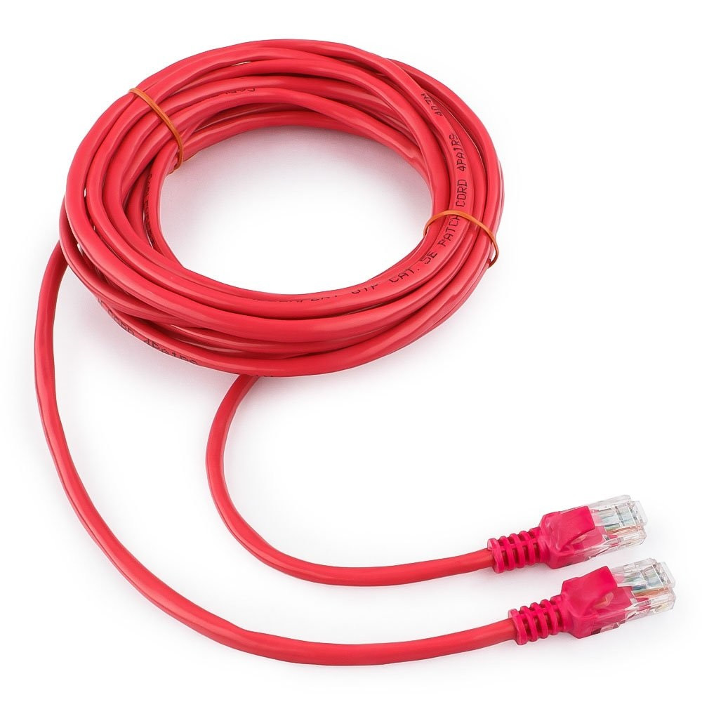 Патч-корд UTP Cablexpert PP12-5M/RO кат.5e, 5м, литой, многожильный (розовый) - фото 1 - id-p113662113