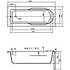 Акриловая ванна  SANTANA 150*70 см с ножками. Cersanit, фото 2