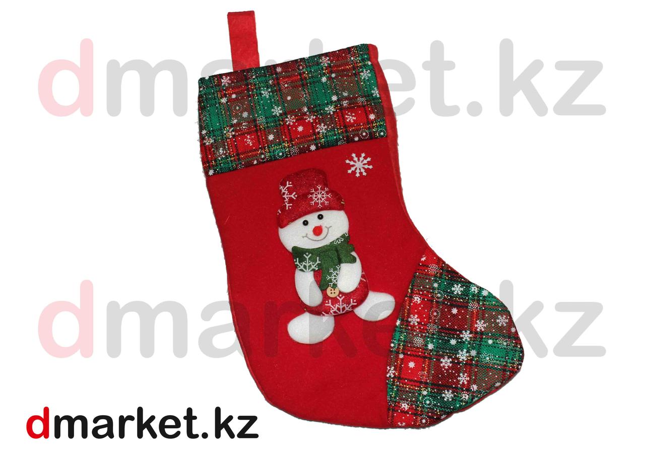 Носок новогодний для подарков Снеговик, фото 1