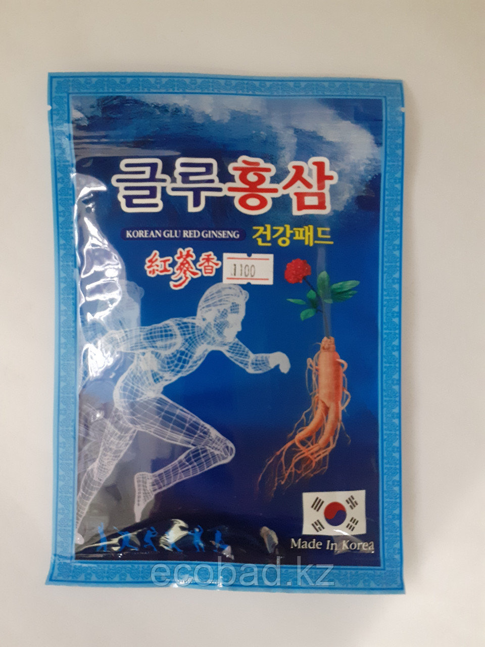 Корейский пластырь с глюкозамином и красным женьшенем для суставов Korean Glu Red Ginseng Pad, 20 шт. - фото 1 - id-p113562171