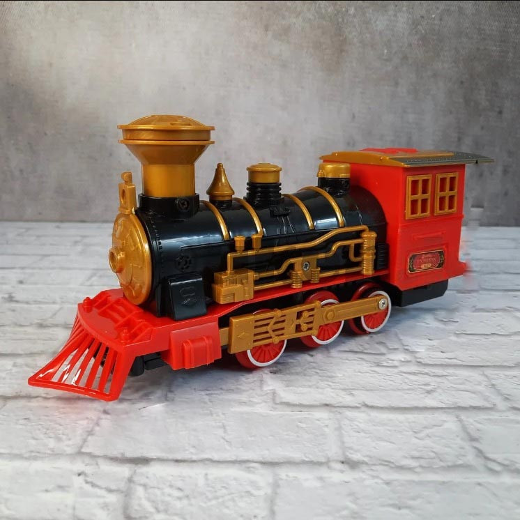 Игрушечный набор железная дорога с дымом c подсветкой и звуком Trains GD-209A - фото 3 - id-p113689983