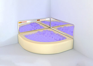 Интерактивный сухой бассейн угловой 2000х2000х500