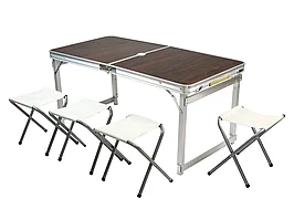 Стол с 4 стульями для пикника FG-120-red