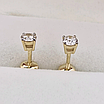 Золотой набор с бриллиантами (кольцо 0,104 Ct VS2/K  VG 16.5 р, серьги  0.334Ct SI2/I, VG-Cut ), фото 5