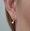 Золотой набор с бриллиантами (кольцо  0.195 Сt SI2/H, VG-cut 17.5 размер , серьги 0.40 Ct, I1/I Good-Cut), фото 4