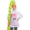 Barbie HDJ44 BRB Кукла Экстра с зелеными неоновыми волосами , с питомцем, фото 3