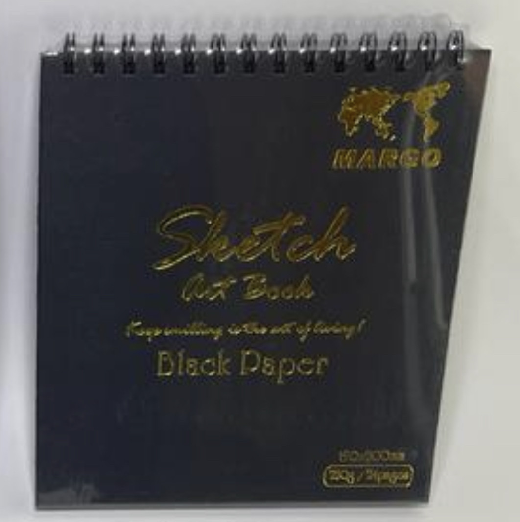 Скетчбук MARGO 190x200 с черными листами