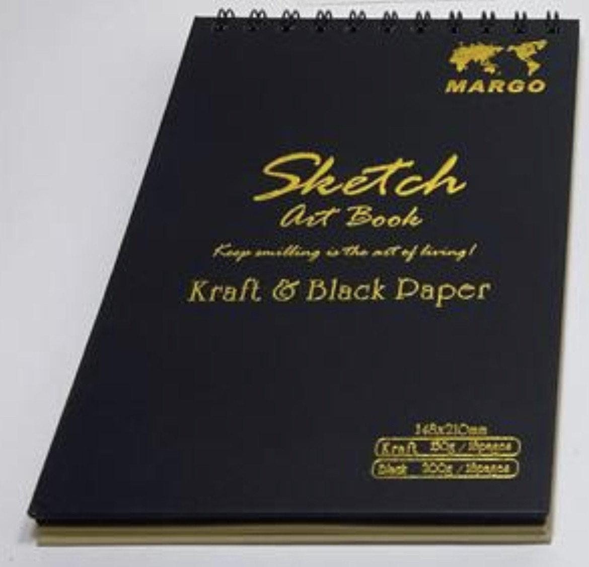 Скетчбук MARGO А5 с черными и крафтовыми листами