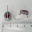 Серьги из серебра цветные камни  синтетический корунд Красная Пресня 3381551-8  с замком петля, фото 3