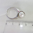 Кольцо Красная Пресня 2366070д серебро с родием вставка жемчуг, фото 4